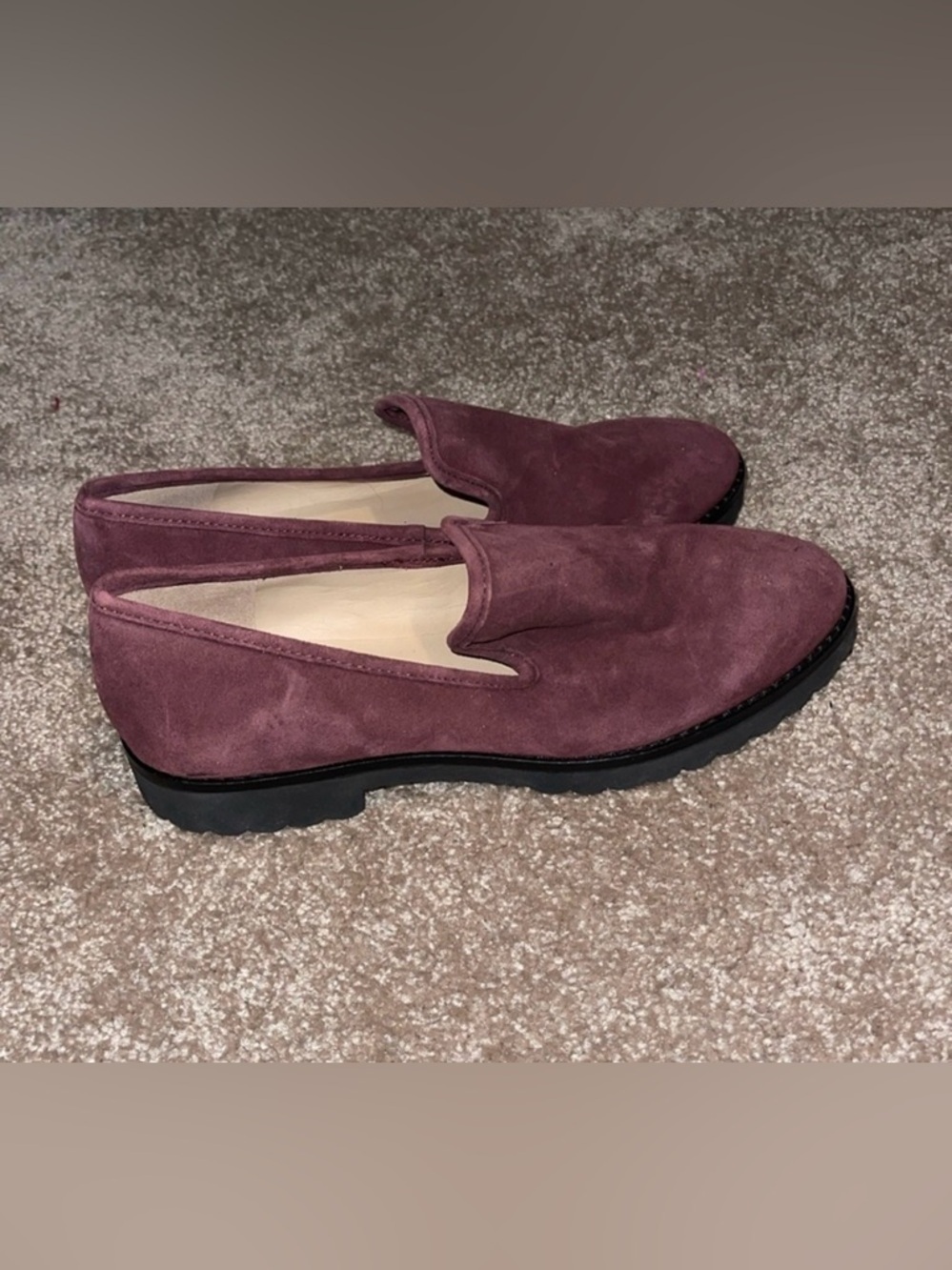 NEVER WORN KARL LAGERFELD PARIS Burgundy Suede Imani Loafers Size 6.5